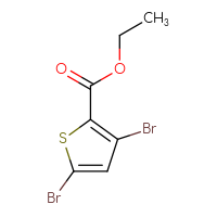 Chemical structure of ethyl 3,5-dibromothiophene-2-carboxylate - CSSB00102655146