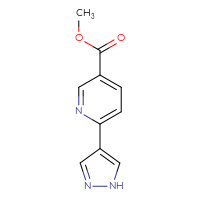Chemical structure of methyl 6-(1H-pyrazol-4-yl)pyridine-3-carboxylate - CSSB00102976353