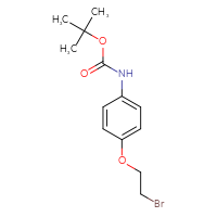 Chemical structure of tert-butyl N-[4-(2-bromoethoxy)phenyl]carbamate - CSSB00010219127