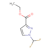 Chemical structure of ethyl 1-(difluoromethyl)-1H-pyrazole-3-carboxylate - CSSB00009845229