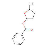 Chemical structure of 5-methyloxolan-2-yl benzoate - CSSB00102514829