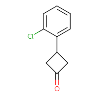 Chemical structure of 3-(2-chlorophenyl)cyclobutan-1-one - CSSB00000741330