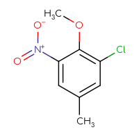 Chemical structure of 1-chloro-2-methoxy-5-methyl-3-nitrobenzene - CSSB00016146461