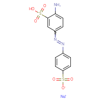 Chemical structure of sodium 4-[2-(4-amino-3-sulfophenyl)diazen-1-yl]benzene-1-sulfonate - CSSB00020656150