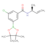 Chemical structure of N-[(2S)-but-3-en-2-yl]-3-chloro-5-(4,4,5,5-tetramethyl-1,3,2-dioxaborolan-2-yl)benzamide - CSSB21331715323