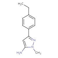 Chemical structure of 3-(4-ethylphenyl)-1-methyl-1H-pyrazol-5-amine - CSSB00011267210