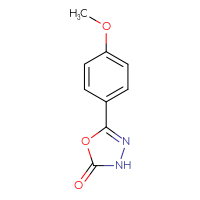 Chemical structure of 5-(4-methoxyphenyl)-2,3-dihydro-1,3,4-oxadiazol-2-one - CSSB00011999270