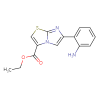 Chemical structure of ethyl 6-(2-aminophenyl)imidazo[2,1-b][1,3]thiazole-3-carboxylate - CSSB00020648779