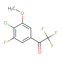 Chemical structure of 1-(4-chloro-3-fluoro-5-methoxyphenyl)-2,2,2-trifluoroethan-1-one - CSSB21103685964