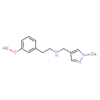 Chemical structure of [2-(3-methoxyphenyl)ethyl][(1-methyl-1H-pyrazol-4-yl)methyl]amine - CSSB00003142167