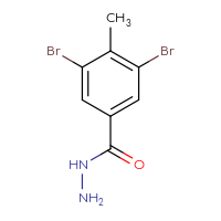 Chemical structure of 3,5-dibromo-4-methylbenzohydrazide - CSSB00009997444
