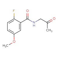 Chemical structure of 2-fluoro-5-methoxy-N-(2-oxopropyl)benzamide - CSSB03560085265