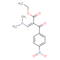 Chemical structure of ethyl (2Z)-3-(dimethylamino)-2-[(Z)-4-nitrobenzoyl]prop-2-enoate - CSSB21349253727