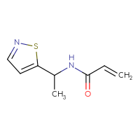 Chemical structure of N-[1-(1,2-thiazol-5-yl)ethyl]prop-2-enamide - CSSB00024654224