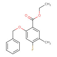 Chemical structure of ethyl 2-(benzyloxy)-4-fluoro-5-methylbenzoate - CSSB06447179155