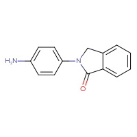 Chemical structure of 2-(4-aminophenyl)-2,3-dihydro-1H-isoindol-1-one - CSSB00020601044