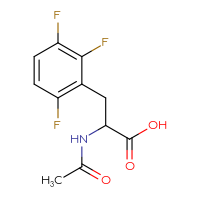 Chemical structure of 2-acetamido-3-(2,3,6-trifluorophenyl)propanoic acid - CSSB02505439290