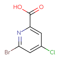 Chemical structure of 6-bromo-4-chloropyridine-2-carboxylic acid - CSSB00010173449