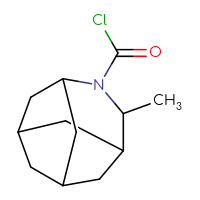 Chemical structure of 5-methyl-4-azatricyclo[4.3.1.1³,⁸]undecane-4-carbonyl chloride - CSSB14985244630