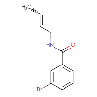 Chemical structure of 3-bromo-N-(but-2-en-1-yl)benzamide - CSSB00116337249