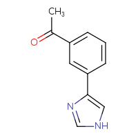 Chemical structure of 1-[3-(1H-imidazol-4-yl)phenyl]ethan-1-one - CSSB00102720415