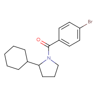 Chemical structure of 1-(4-bromobenzoyl)-2-cyclohexylpyrrolidine - CSSB00031682808