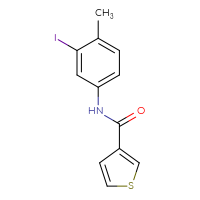 Chemical structure of N-(3-iodo-4-methylphenyl)thiophene-3-carboxamide - CSSB00000193995