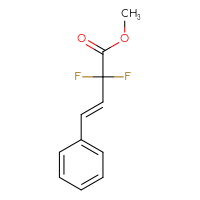 Chemical structure of methyl (3E)-2,2-difluoro-4-phenylbut-3-enoate - CSSB06656660664