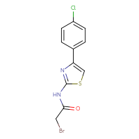 Chemical structure of 2-bromo-N-[4-(4-chlorophenyl)-1,3-thiazol-2-yl]acetamide - CSSB00020605239