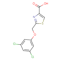 Chemical structure of 2-[(3,5-dichlorophenoxy)methyl]-1,3-thiazole-4-carboxylic acid - CSSB00031071875