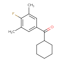 Chemical structure of cyclohexyl(4-fluoro-3,5-dimethylphenyl)methanone - CSSB00005956836