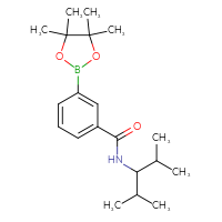 Chemical structure of N-(2,4-dimethylpentan-3-yl)-3-(4,4,5,5-tetramethyl-1,3,2-dioxaborolan-2-yl)benzamide - CSSB02229496686