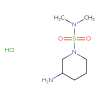 Chemical structure of 3-amino-N,N-dimethylpiperidine-1-sulfonamide hydrochloride - CSSB00020590849