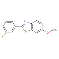 Chemical structure of 2-(3-fluorophenyl)-6-methoxy-1,3-benzothiazole - CSSB06587128245