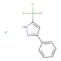 Chemical structure of potassium trifluoro(3-phenyl-1H-pyrazol-5-yl)boranuide - CSSB00010872066