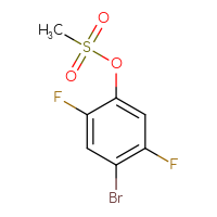 Chemical structure of 4-bromo-2,5-difluorophenyl methanesulfonate - CSSB06655591447