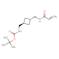 Chemical structure of tert-butyl N-{[(1r,3r)-3-[(prop-2-enamido)methyl]cyclobutyl]methyl}carbamate - CSSB06751451595