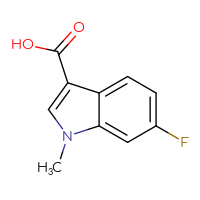 Chemical structure of 6-fluoro-1-methyl-1H-indole-3-carboxylic acid - CSSB00009853105