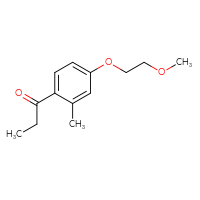 Chemical structure of 1-[4-(2-methoxyethoxy)-2-methylphenyl]propan-1-one - CSSB20460491889