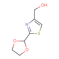 Chemical structure of [2-(1,3-dioxolan-2-yl)-1,3-thiazol-4-yl]methanol - CSSB00020695695