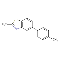Chemical structure of 2-methyl-5-(4-methylphenyl)-1,3-benzothiazole - CSSB06583013871