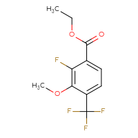 Chemical structure of ethyl 2-fluoro-3-methoxy-4-(trifluoromethyl)benzoate - CSSB06645076890