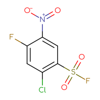 Chemical structure of 2-chloro-4-fluoro-5-nitrobenzene-1-sulfonyl fluoride - CSSB00015196319