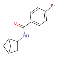 Chemical structure of N-{bicyclo[2.1.1]hexan-2-yl}-4-bromobenzamide - CSSB02145360149