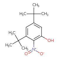 Chemical structure of 3,5-di-tert-butyl-2-nitrophenol - CSSB00020670330
