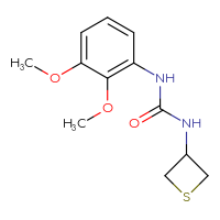 Chemical structure of 1-(2,3-dimethoxyphenyl)-3-(thietan-3-yl)urea - CSSB02005508409