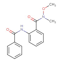 Chemical structure of 2-benzamido-N-methoxy-N-methylbenzamide - CSSB00027752750
