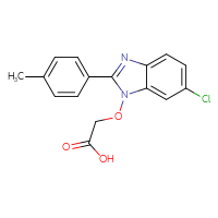Chemical structure of 2-{[6-chloro-2-(4-methylphenyl)-1H-1,3-benzodiazol-1-yl]oxy}acetic acid - CSSB00025737800