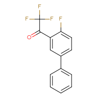 Chemical structure of 2,2,2-trifluoro-1-{4-fluoro-[1,1'-biphenyl]-3-yl}ethan-1-one - CSSB02200120754