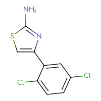 Chemical structure of 4-(2,5-dichlorophenyl)-1,3-thiazol-2-amine - CSSB00000168848